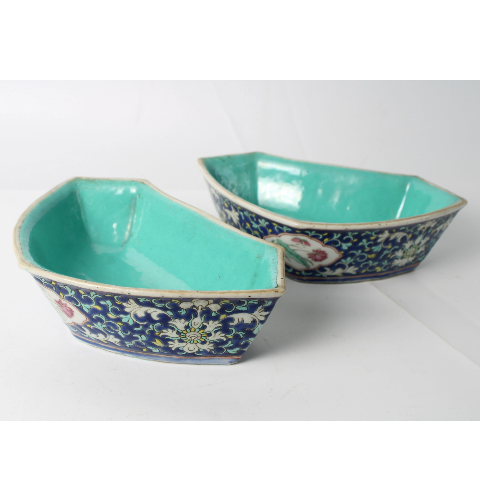 Antique Chinese Serving Bowls | 18th-19th Century Qing Dynasty Porcelain |