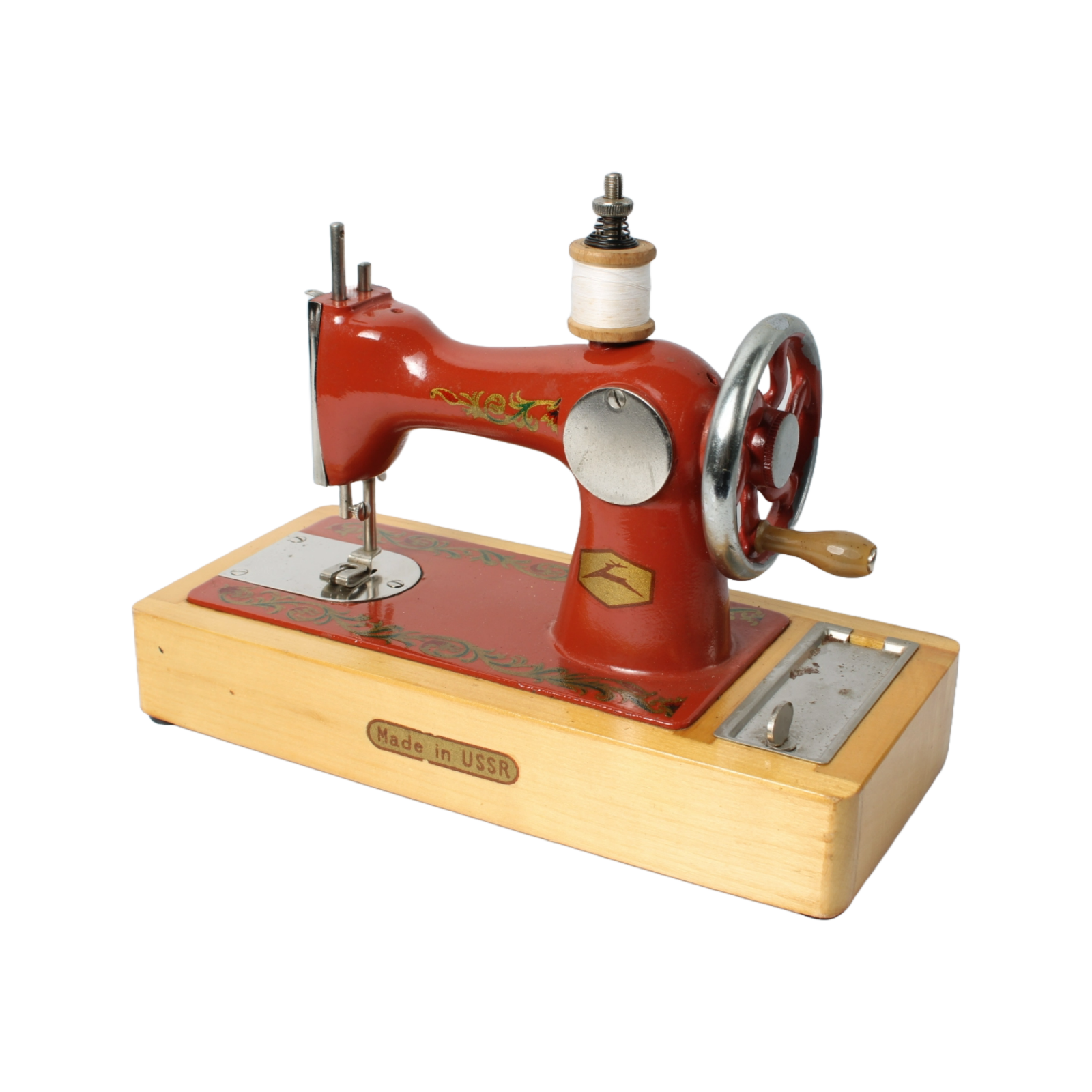 Vintage Orsha Children's Sewing Machine with Original Box - USSR Collectible