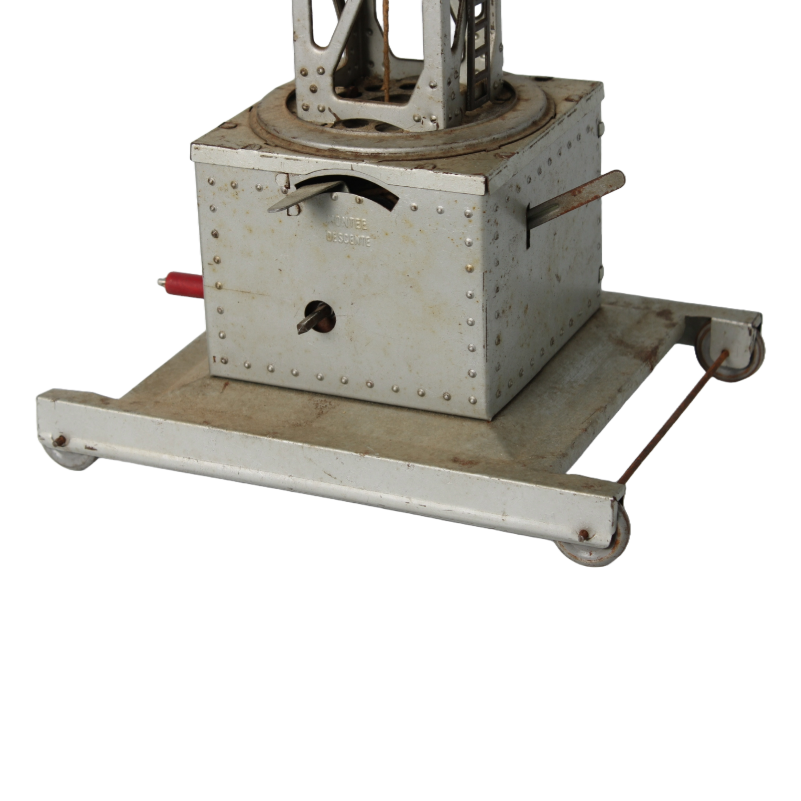 Rare Joustra Toy Crane from France ca. 1950–1965 | Mechanical Metal Crane