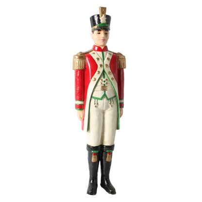 Antique Cast Iron Military Officer Figurine, 40 cm Tall, Decorative & Historical