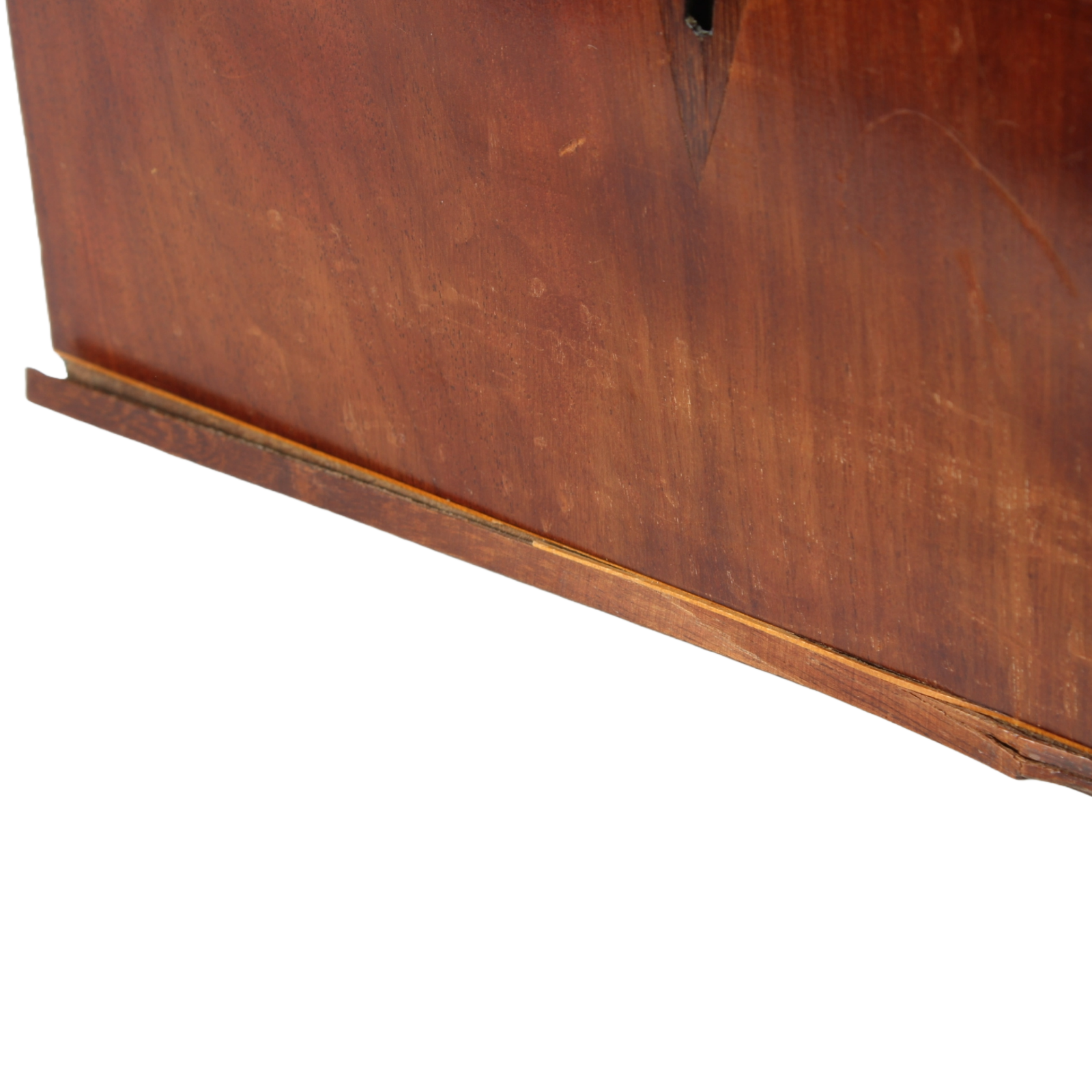 Antique mahogany tantalus with six cut-glass decanters and glasses, ca. 1790