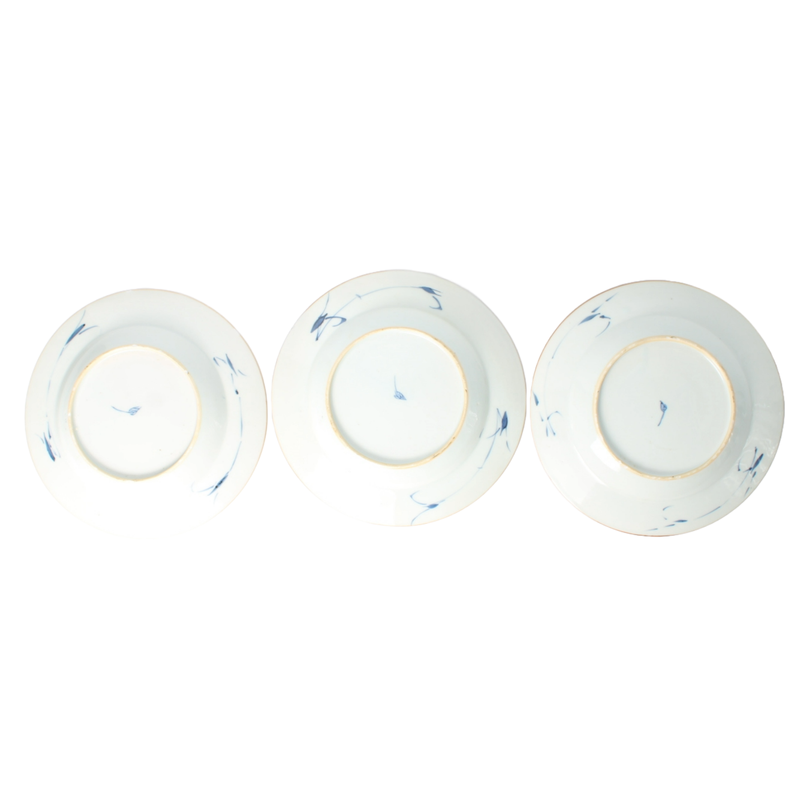 Set of Three 18th Century Chinese Kangxi Plates - Export Porcelain ca. 1700–1722