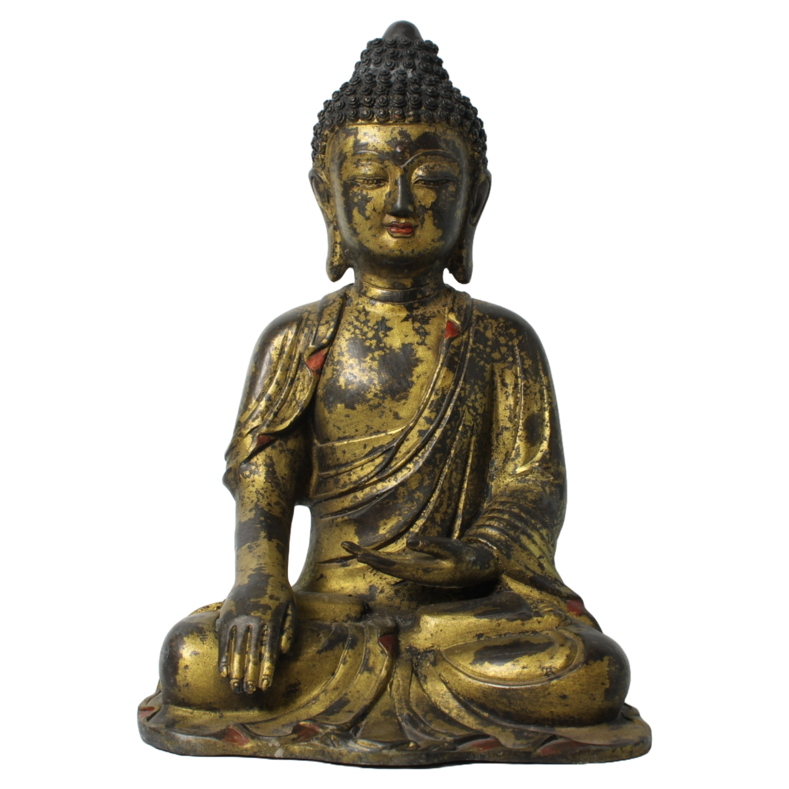 Antique Chinese Gilt Bronze Buddha Statue | Ming Xuande Mark |