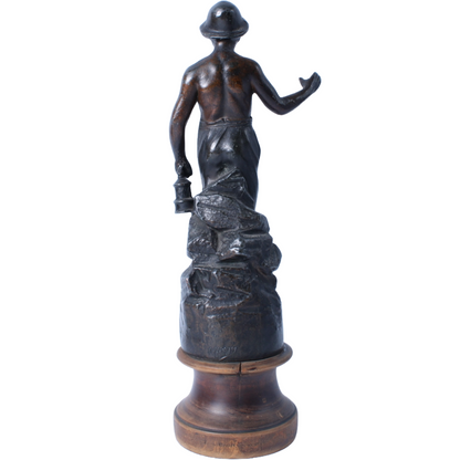 Le Mineur - Beautiful Handcrafted Antique Bronze Sculpture - The Miner