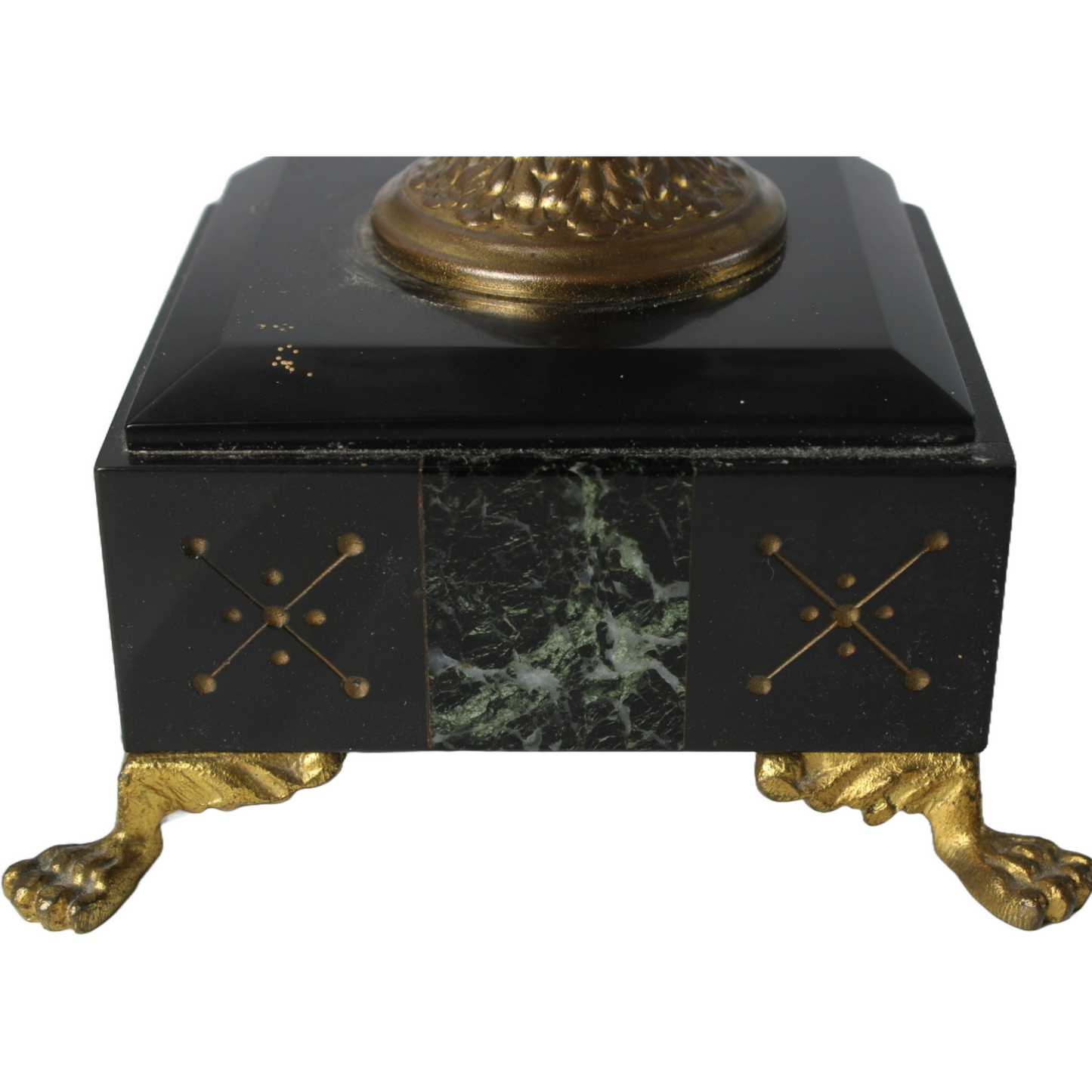 Exclusive Antique Mantel Clock Set with Candelabras by "Gussinklo Utrecht"