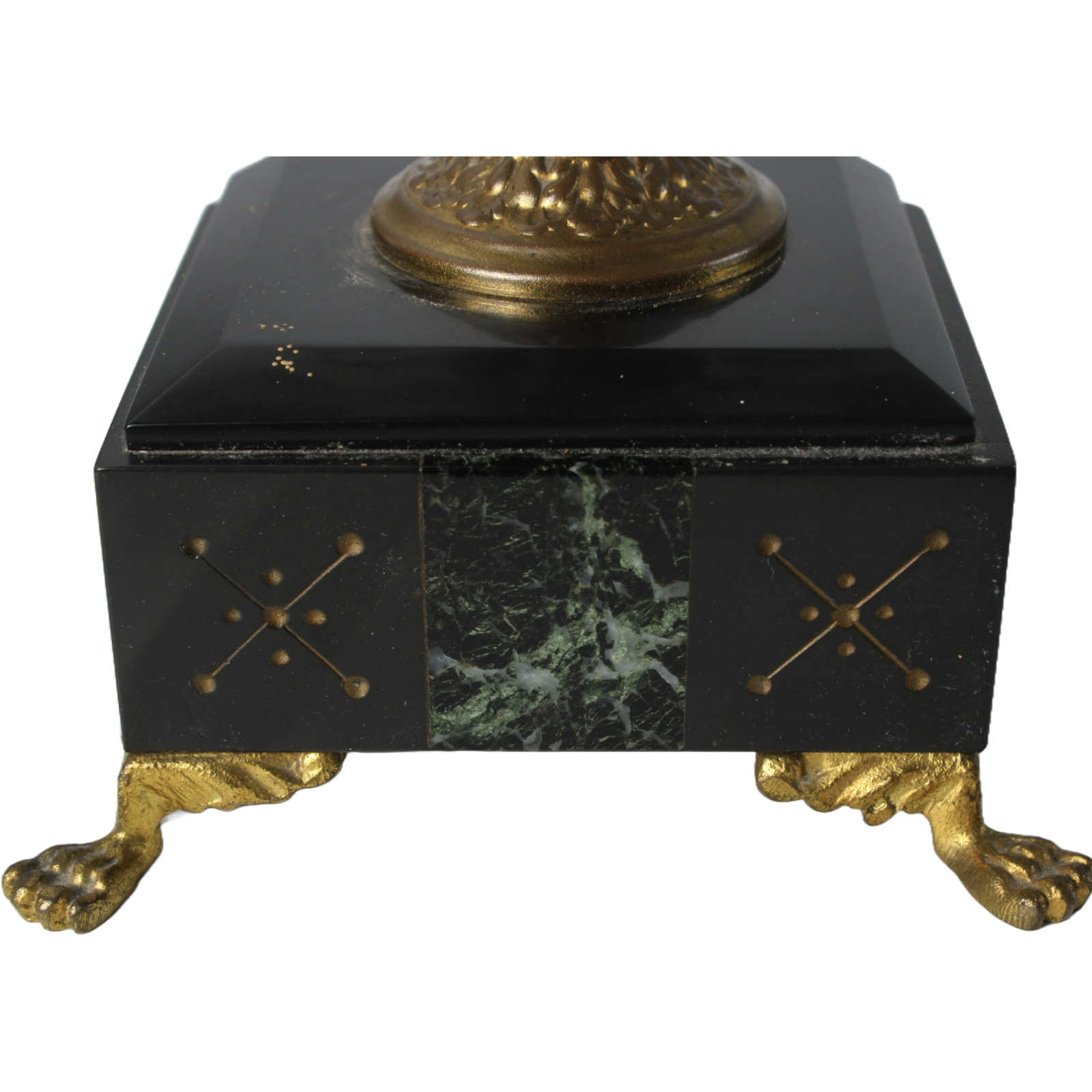 Exclusive Antique Mantel Clock Set with Candelabras by "Gussinklo Utrecht"