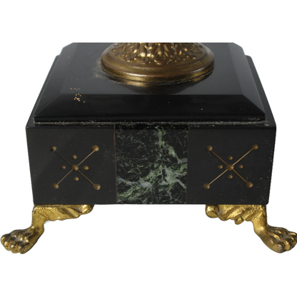 Exclusive Antique Mantel Clock Set with Candelabras by "Gussinklo Utrecht"