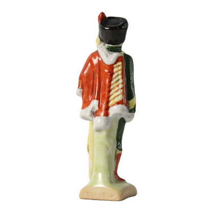 Hand Painted Porcelain Figure of Napoleonic Officer, Kister Scheibe Alsbach, 192