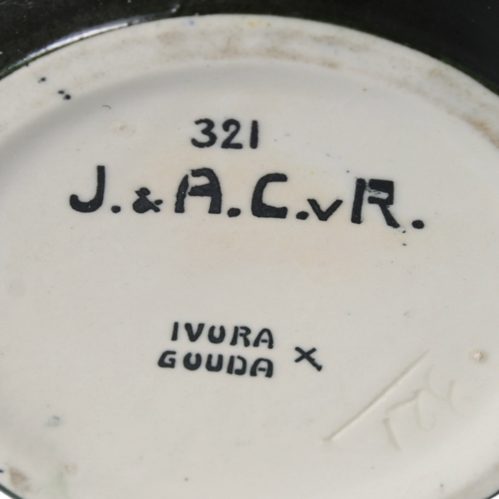 Antique Tobacco Jar Poorters Toeback | Ivura Gouda | Gouda pottery | Art Deco |