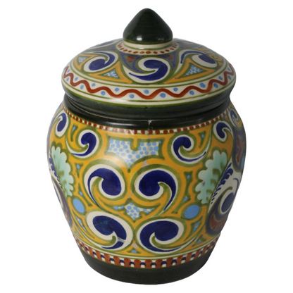 Antique Tobacco Jar Poorters Toeback | Ivura Gouda | Gouda pottery | Art Deco |