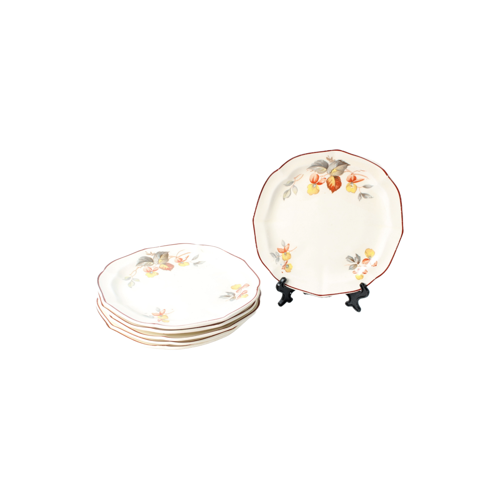 Vintage Floral Dinnerware Set | Société Céramique Maastricht | Handmade Dutch