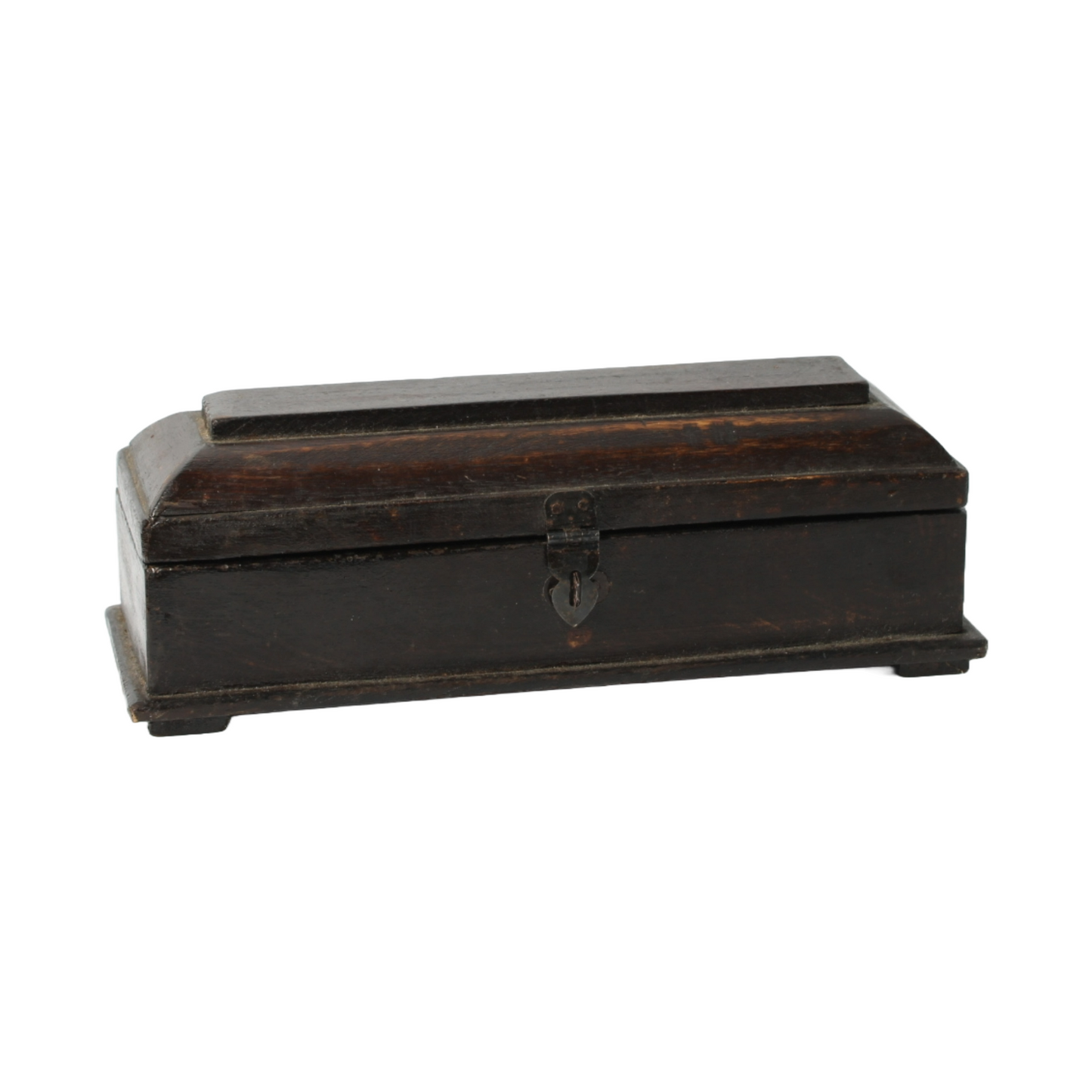 Antique Writing Box for Two Pens - Classic Wooden Pen Holder