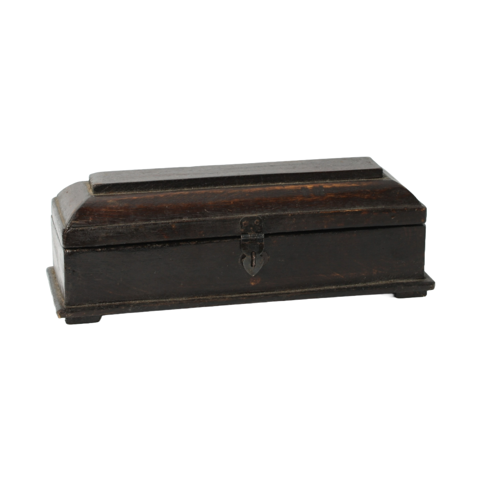 Antique Writing Box for Two Pens - Classic Wooden Pen Holder