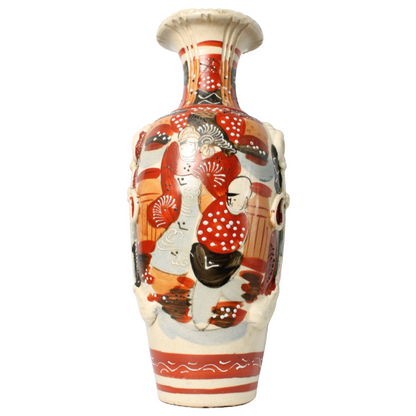 Set of Four Hand-Painted Japanese Satsuma Vases, Late 19th to Early 20th Century