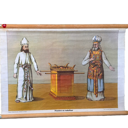 Antique School Chart “Priests and Incense Altar”