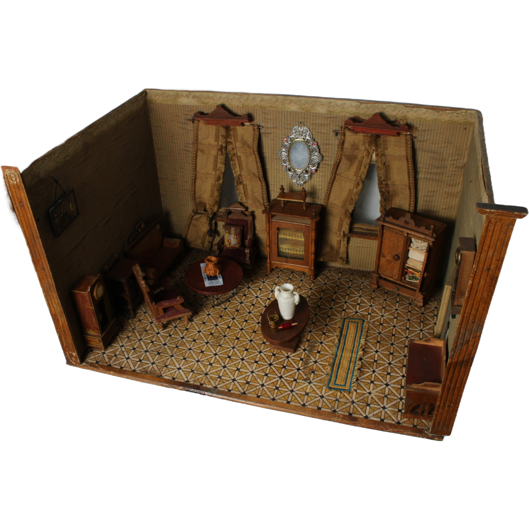 Antique Wooden Dollhouse "Villa Betsie" | Early 20th Century | Furnished