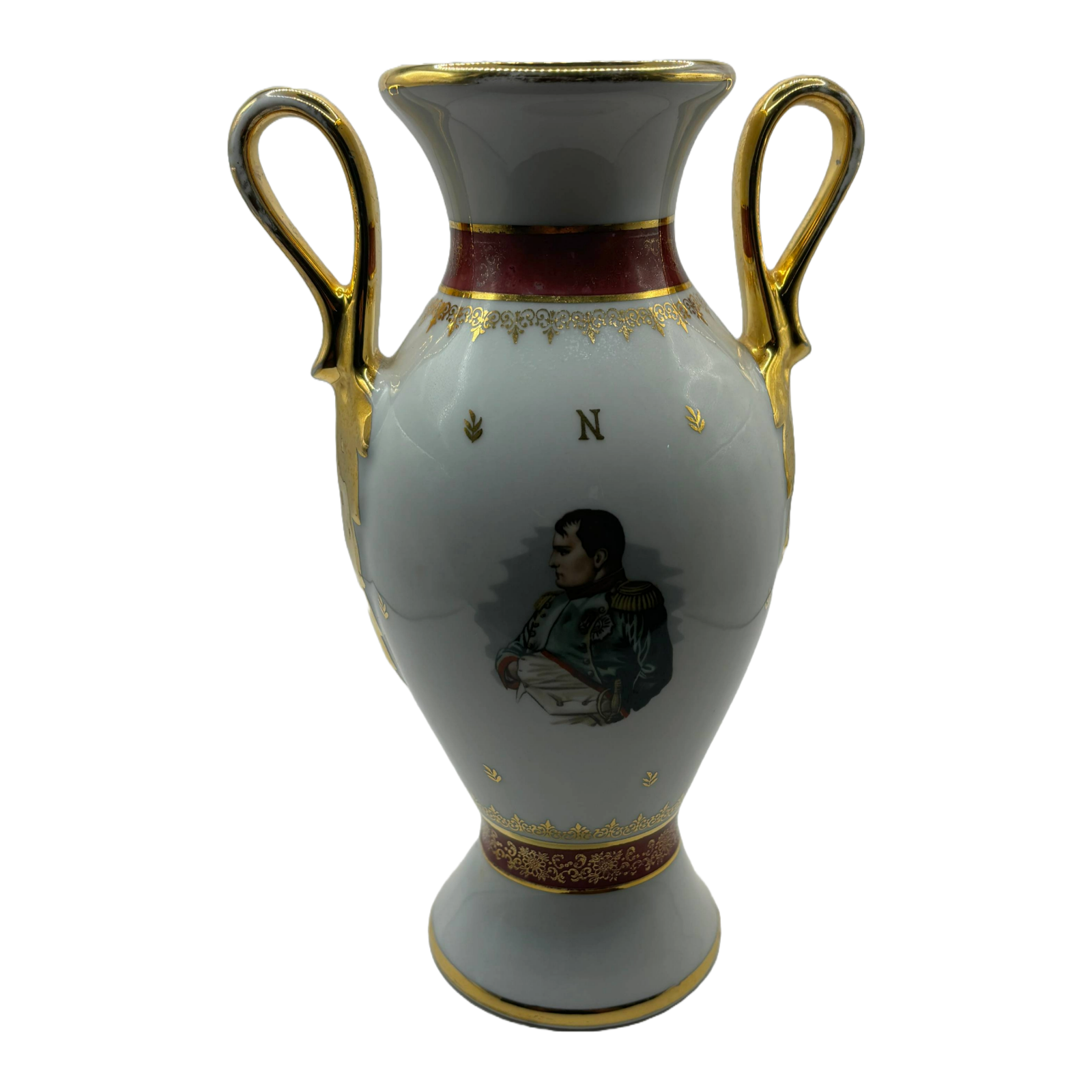Stunning FD Chauvigny Luxe Porcelain Vase - Napoleon and Josephine - 23.5 cm Tal
