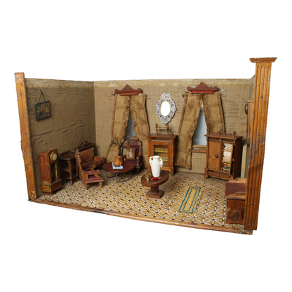 Antique Wooden Dollhouse "Villa Betsie" | Early 20th Century | Furnished