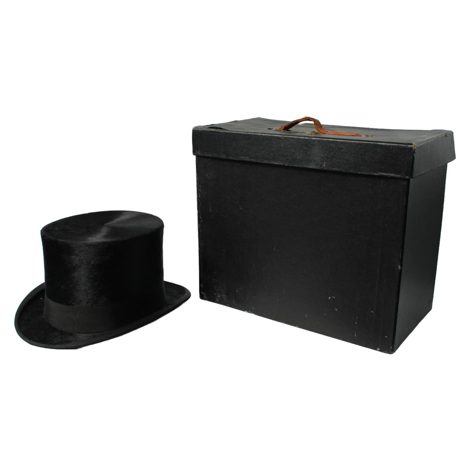 Antique Moleskin Top Hat by Drickson & Co, London - With original box