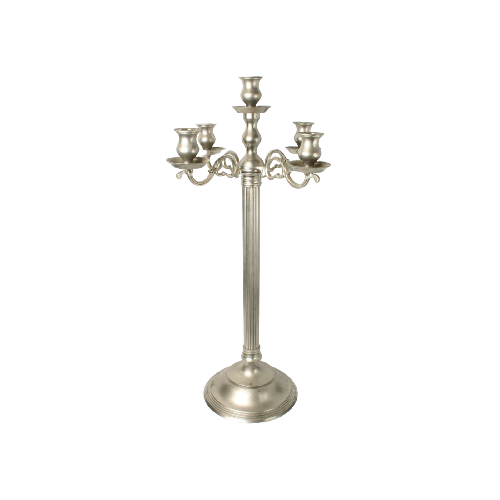 XXL Vintage Silver-Plated Candelabra – 5 Arms, 75 cm Tall