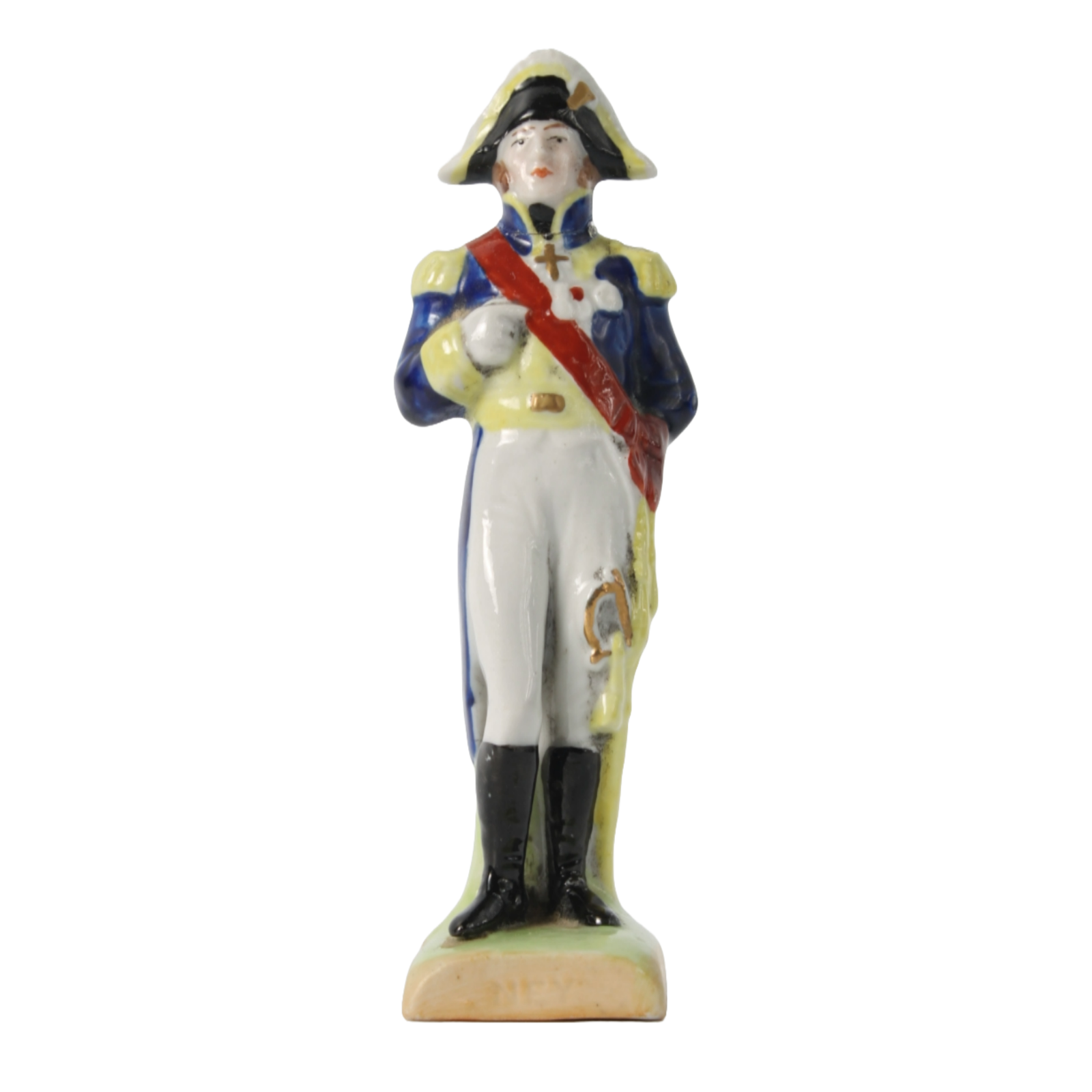 Hand-Painted Porcelain Figurine of Marshal Michel Ney by Kister Scheibe Alsbach,