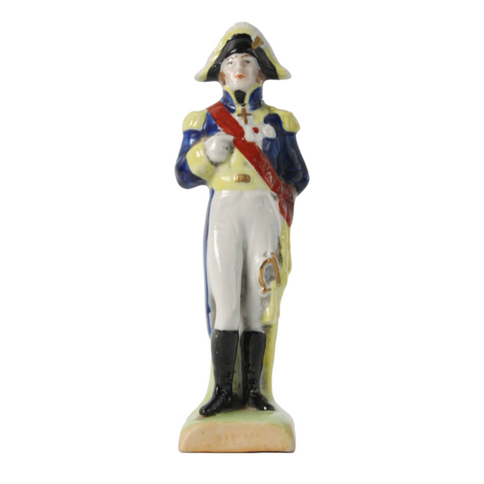 Hand-Painted Porcelain Figurine of Marshal Michel Ney by Kister Scheibe Alsbach,