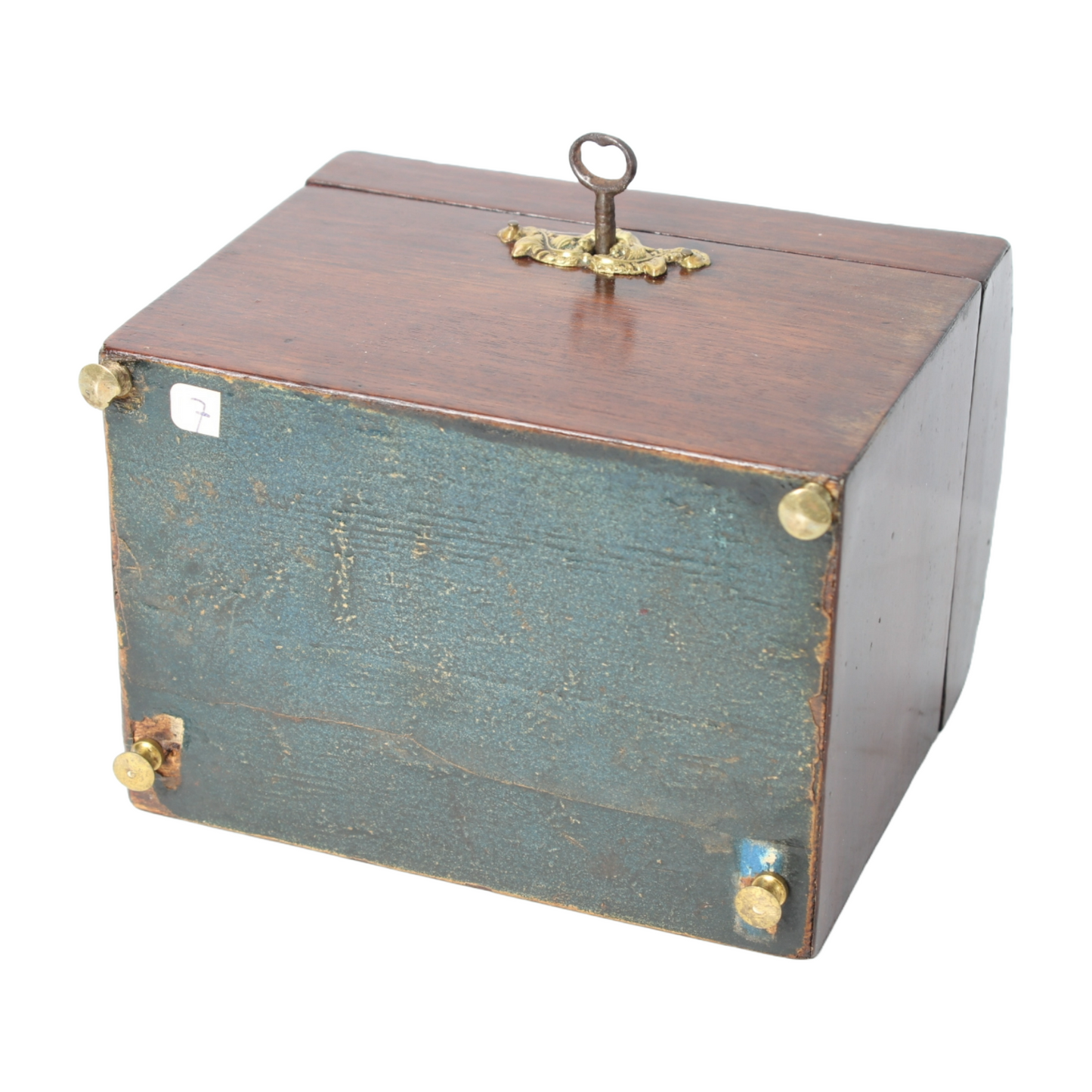 Antique Wooden Box with Curved Lid | Late 19th Century | Tea Tobacco