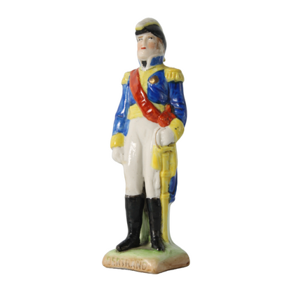 Hand-Painted Porcelain Figurine of General Bertrand, German Military Collectible