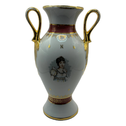 Stunning FD Chauvigny Luxe Porcelain Vase - Napoleon and Josephine - 23.5 cm Tal