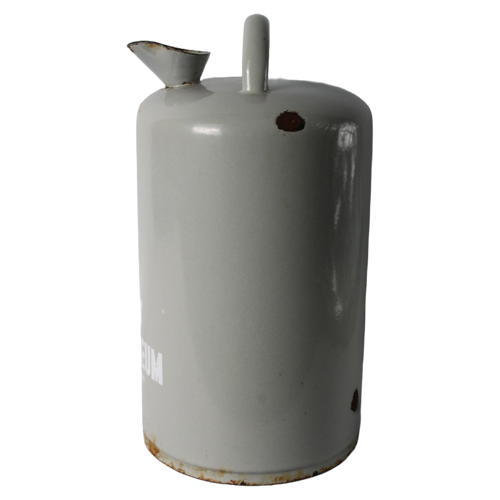 Antique Enamelled 5-Litre Petroleum Can, Industrial Decor, 20th Century
