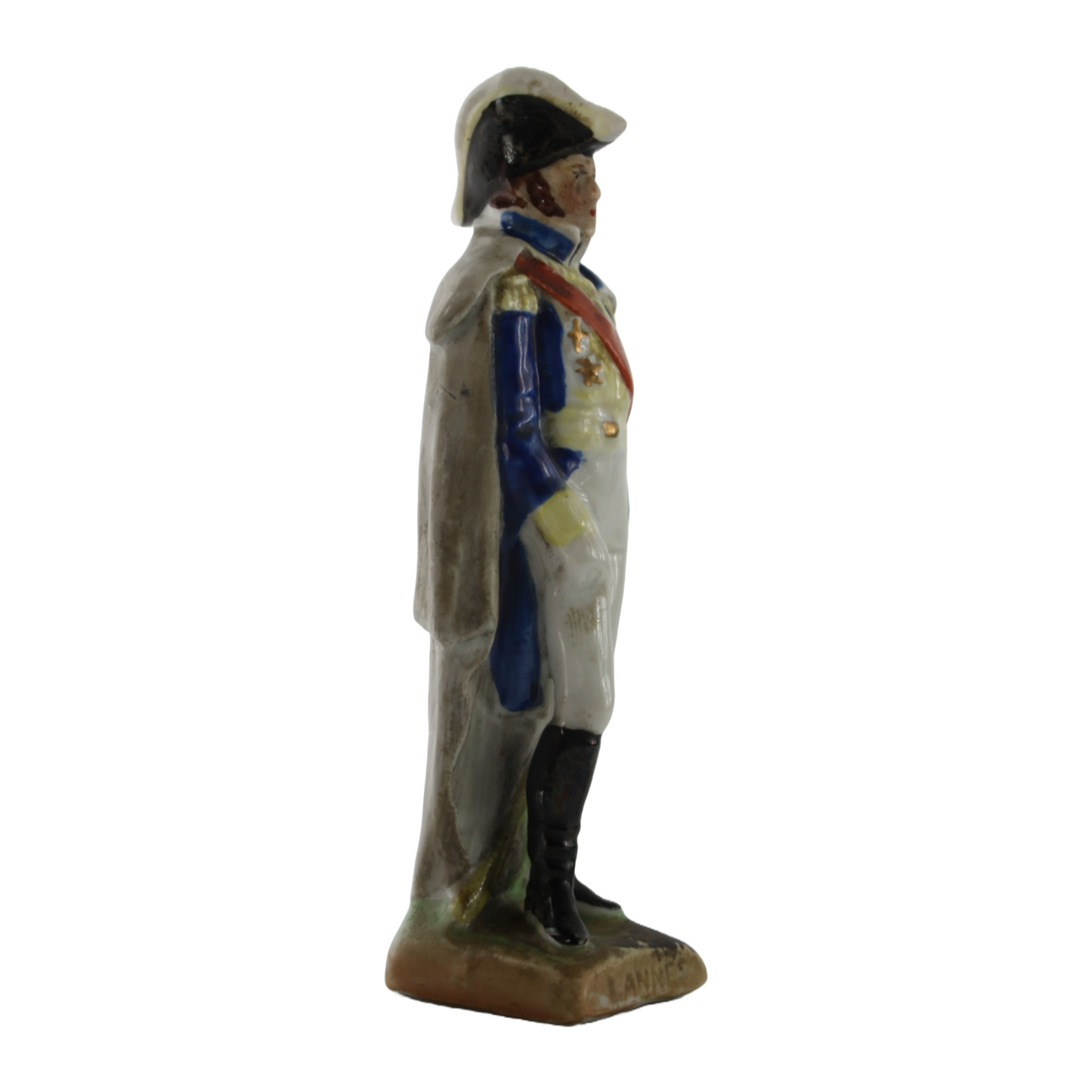 Hand-Painted Porcelain Figure of Napoleon Marshal Jean Lannes, Scheibe Alsbach,