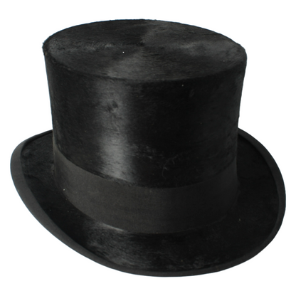 Antique Moleskin Top Hat by Joh. v. d. Sluijs, Utrecht – Early 20th Century