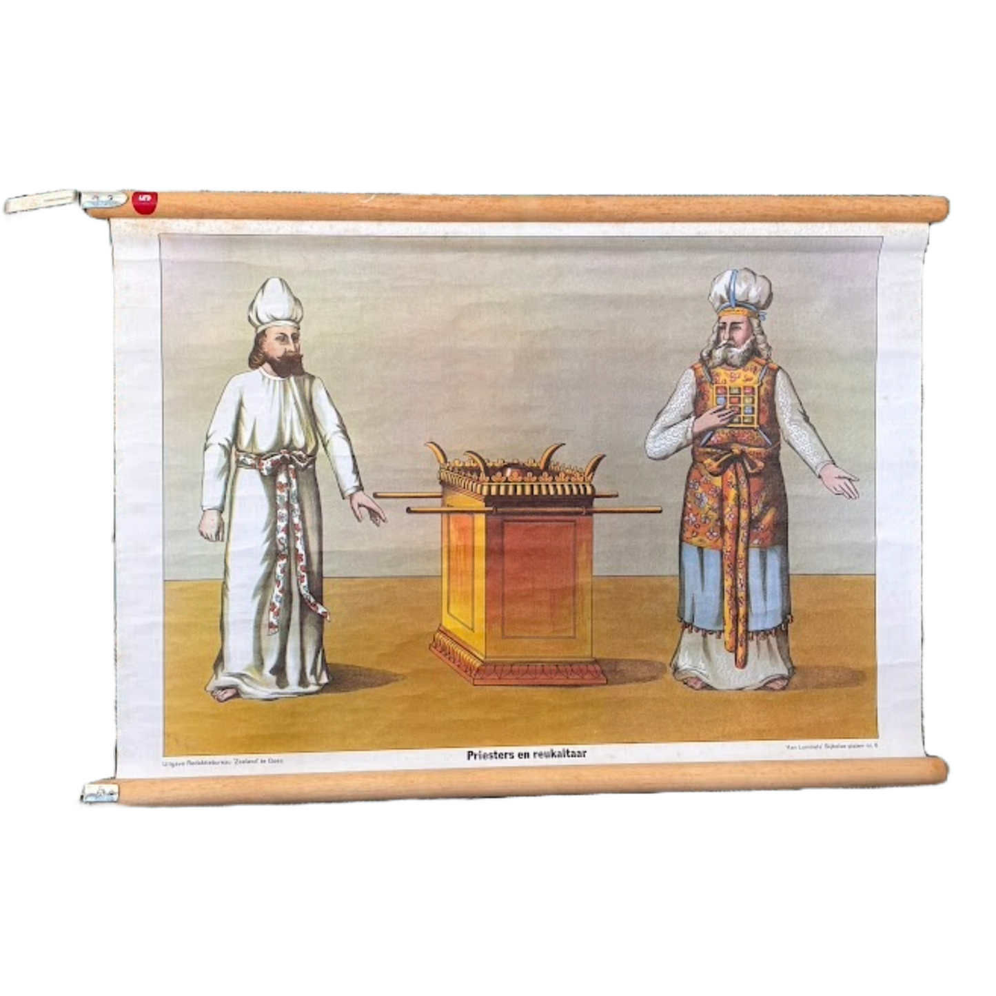 Antique School Chart “Priests and Incense Altar”