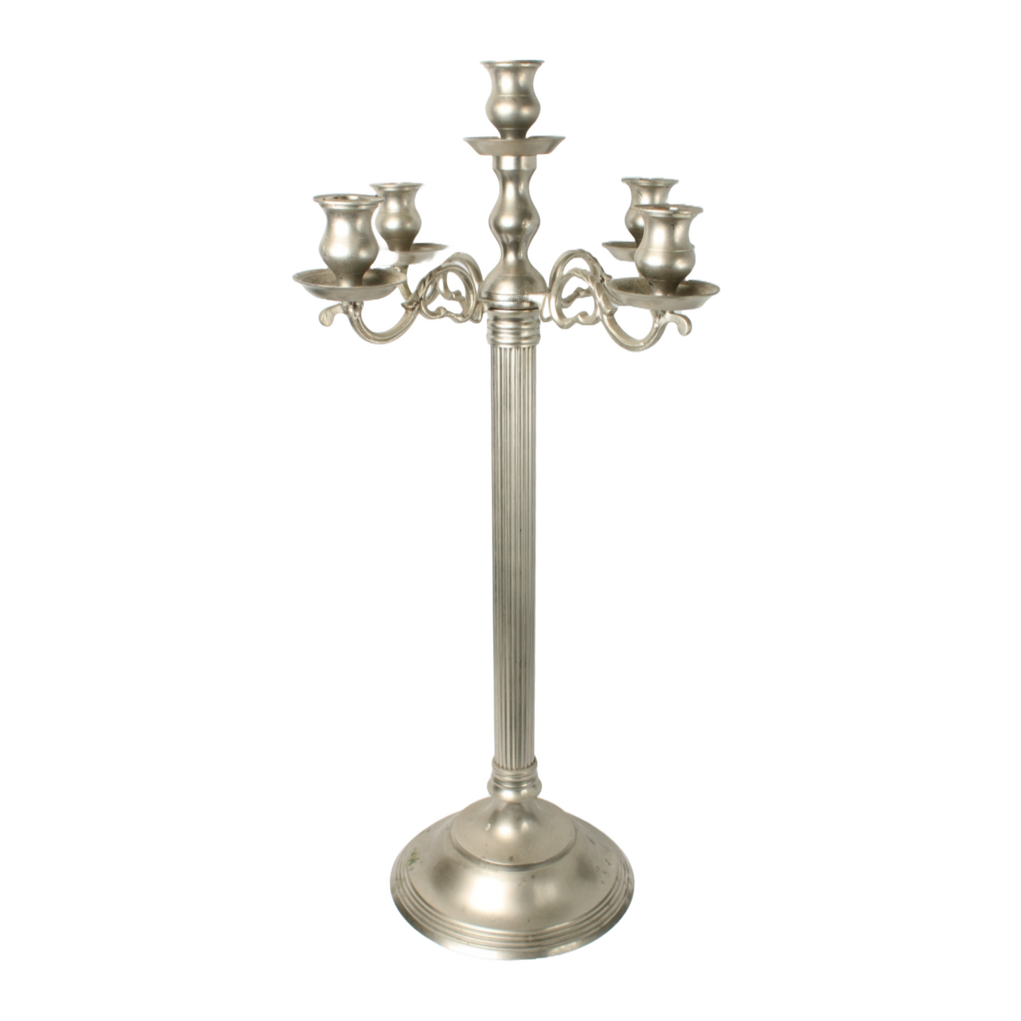 XXL Vintage Silver-Plated Candelabra – 5 Arms, 75 cm Tall