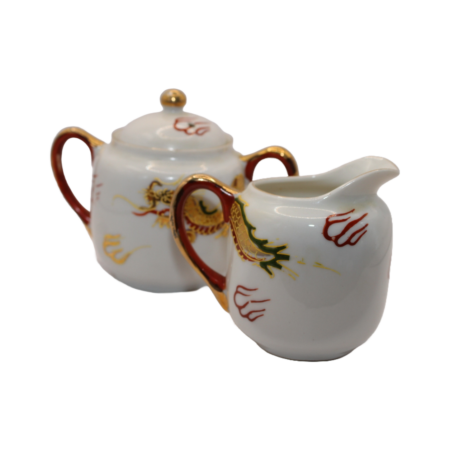 Exquisite Japanese Sugar Bowl and Milk Jug Set - Beautiful Condition