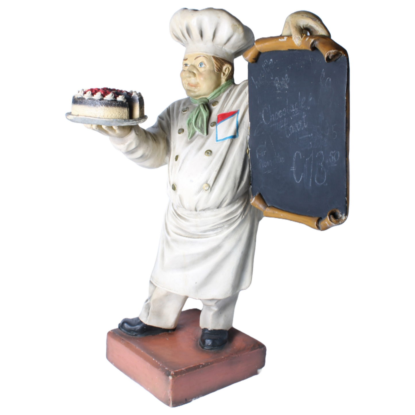 Vintage Advertisement Board / Statue of a Baker and/or Chef from the 1950s
