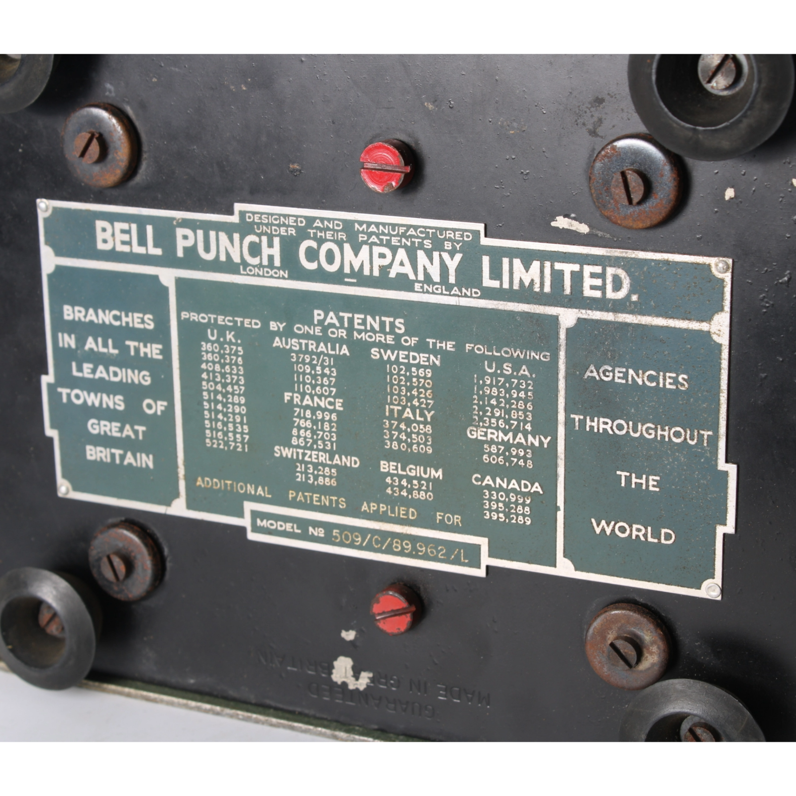 Vintage Mechanical Calculator | Bell Punch "PLUS" Rapid Adder | Model 509/C |