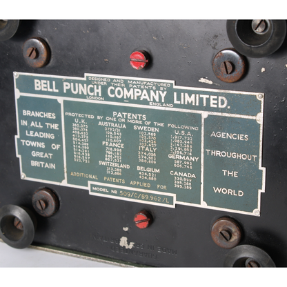 Vintage Mechanical Calculator | Bell Punch "PLUS" Rapid Adder | Model 509/C |