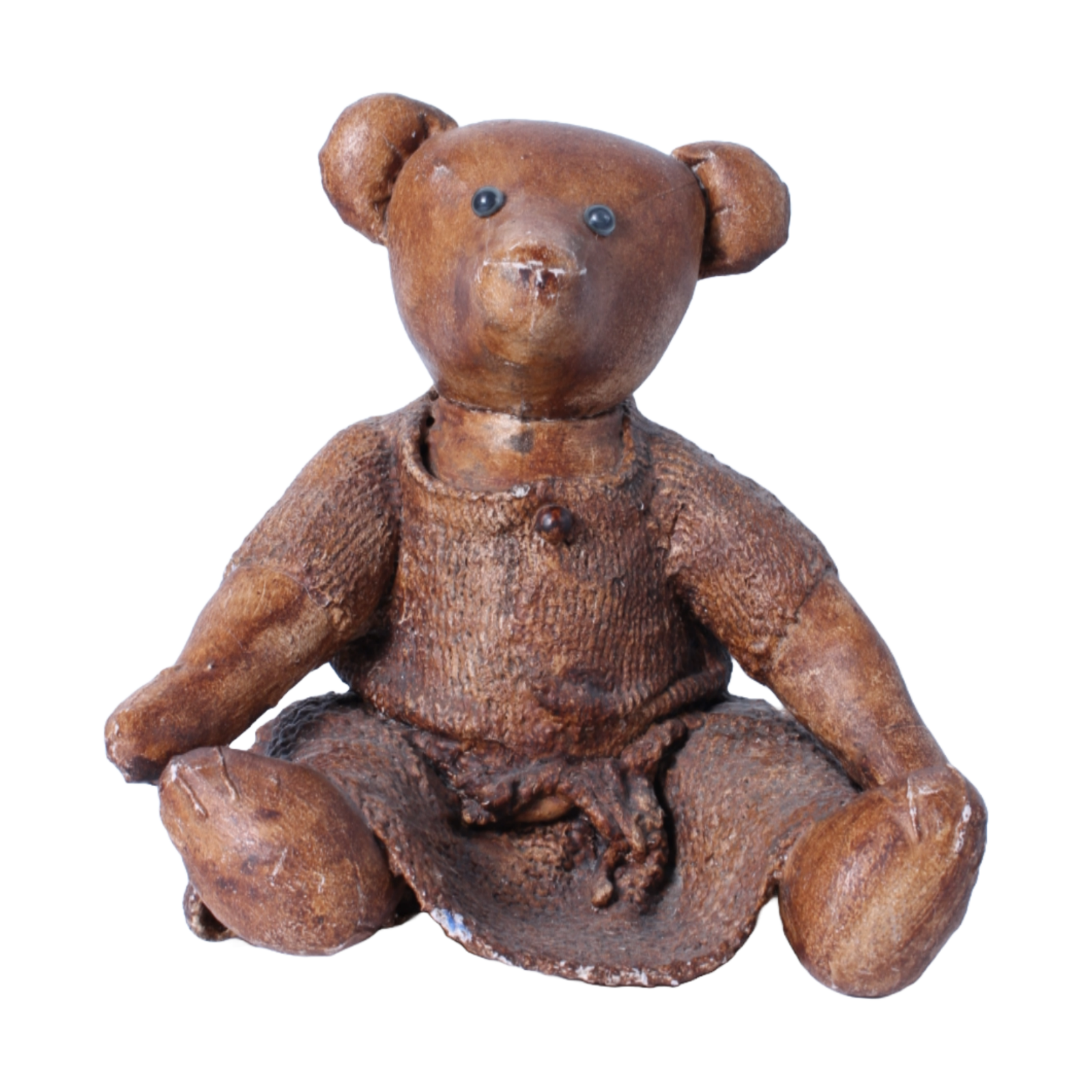 Bronze-Colored Teddy Bear - Handmade in England - Sitting 23 cm