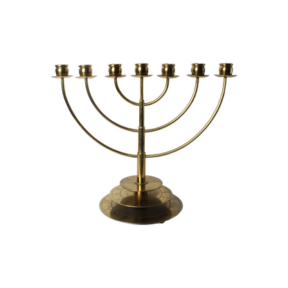 Astrological Menorah, Brass, 20th Century, Decorative and Symbolic