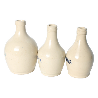 Vintage Japanese Ceramic Bottles "JAPANSOYA" - Set of 3