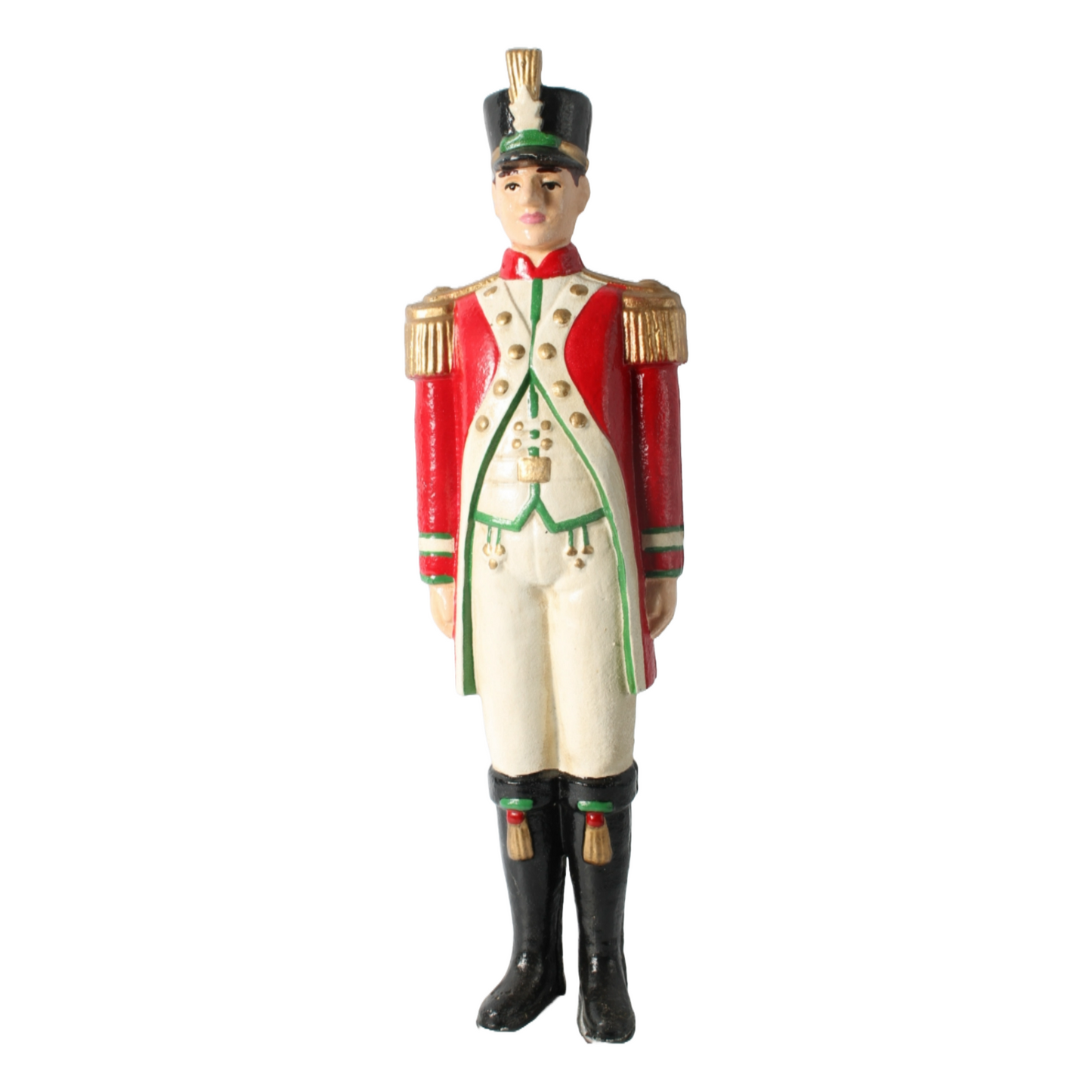 Antique Cast Iron Military Officer Figurine, 40 cm Tall, Decorative & Historical