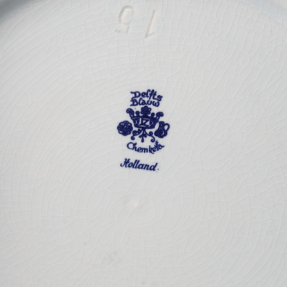 Vintage XL Delft Blue Wall Plate with Winter Landscape, Chemkefa, 1969-1980