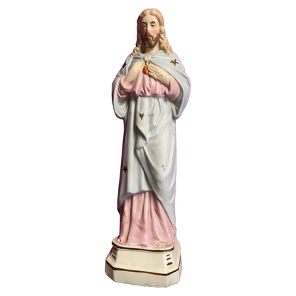 Vtg Jesus Sacred Heart Ceramic/Porcelain