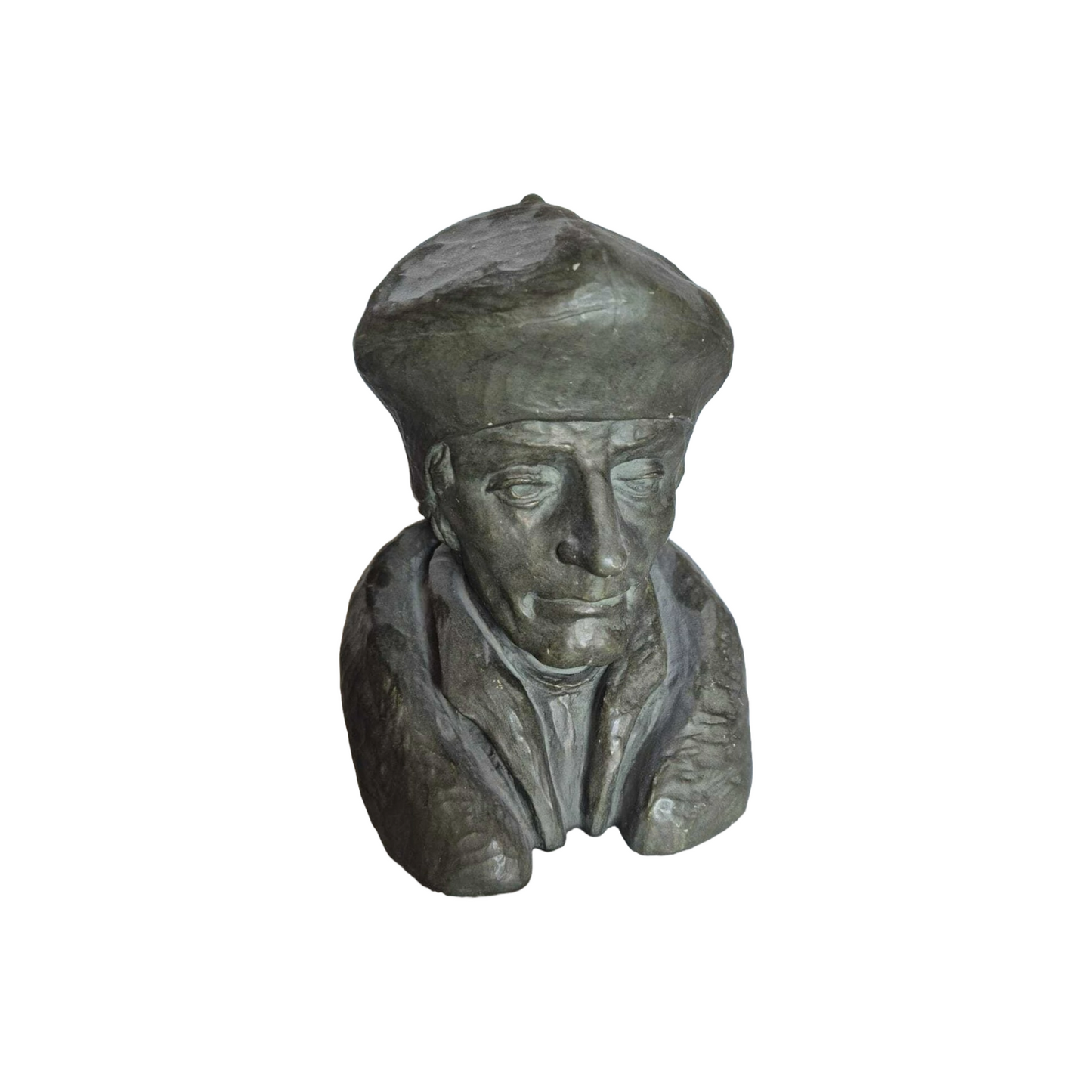 Ceramic Bust of Desiderius Erasmus | Signed by Antheunis | Historical Figur