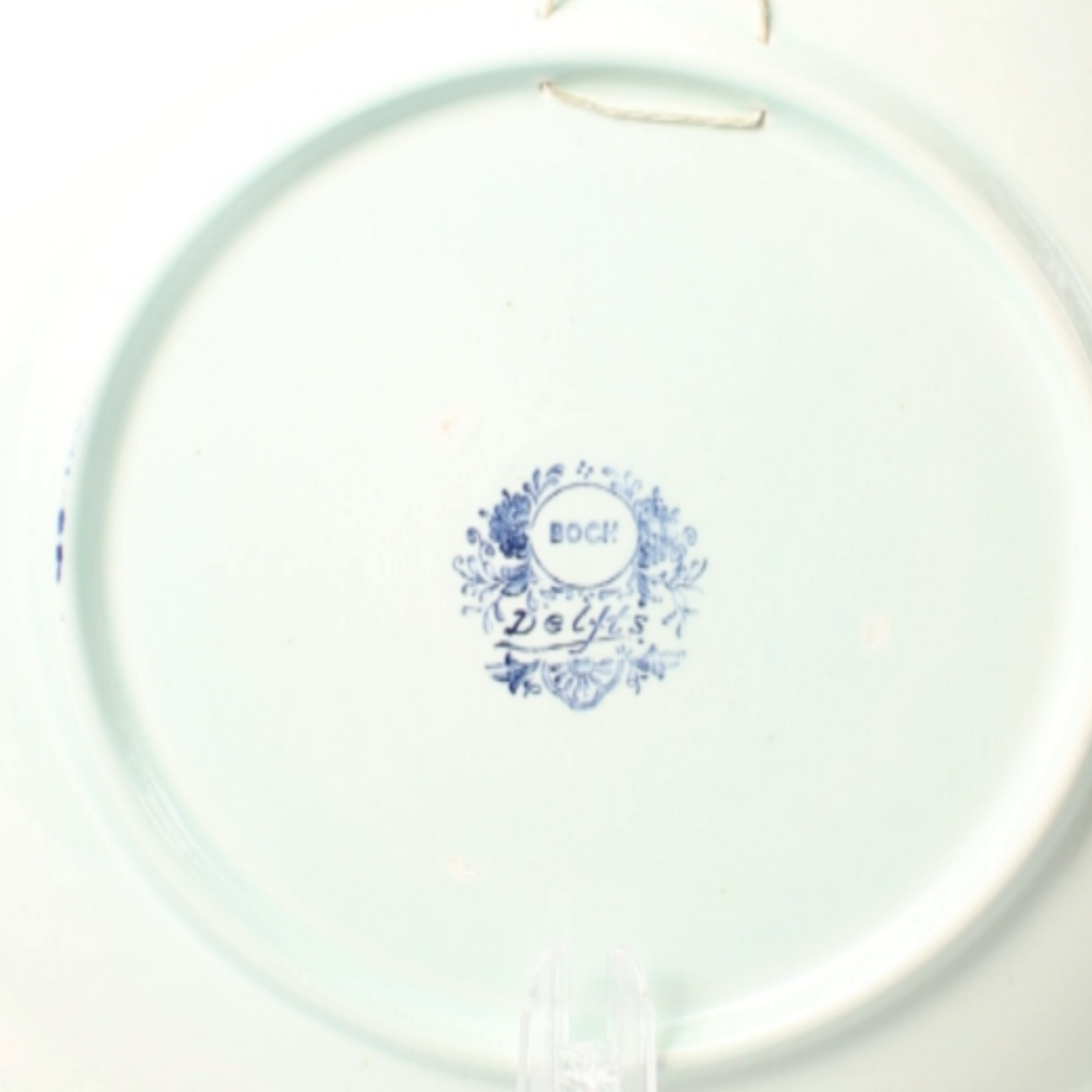 Delft Blue XL Plate, Royal Boch, with Dutch Landscape, circa 1950