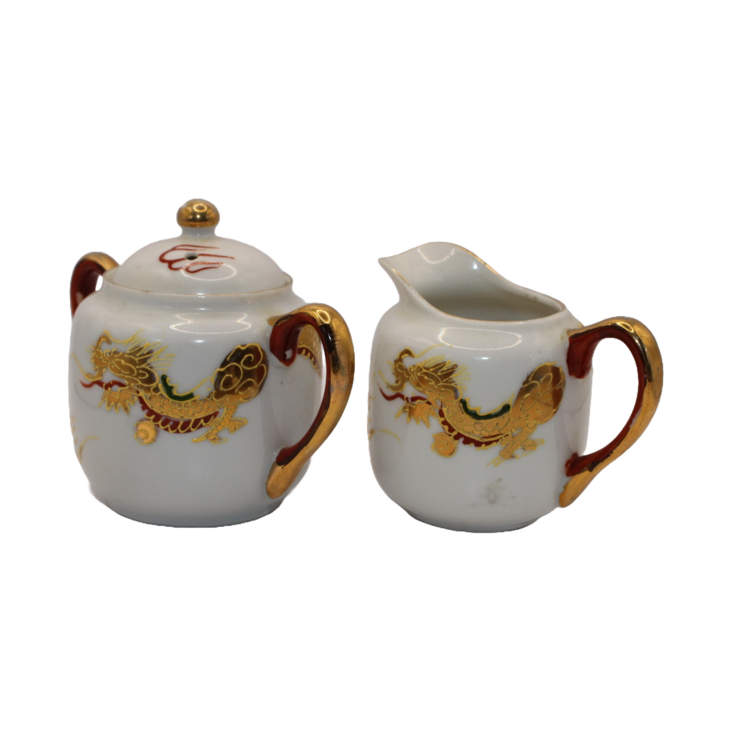 Exquisite Japanese Sugar Bowl and Milk Jug Set - Beautiful Condition