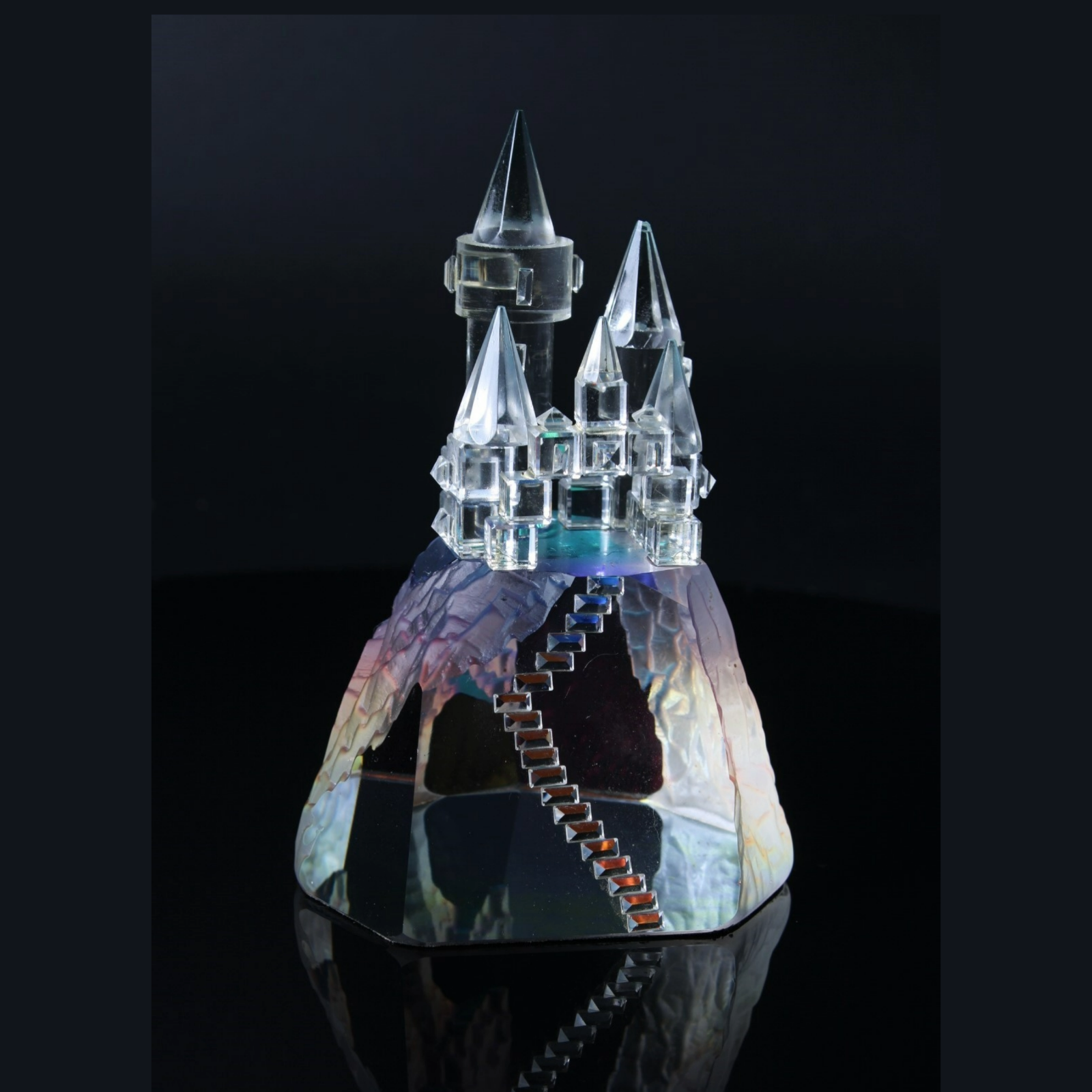 Vintage Crystal Castle by Hadrian Crystal - Timeless Collectible - Unique Glass