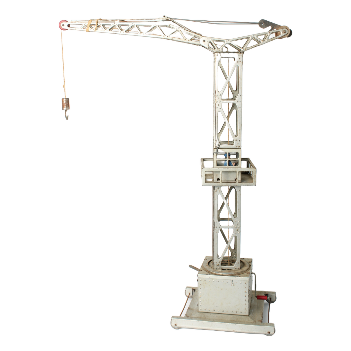Rare Joustra Toy Crane from France ca. 1950–1965 | Mechanical Metal Crane