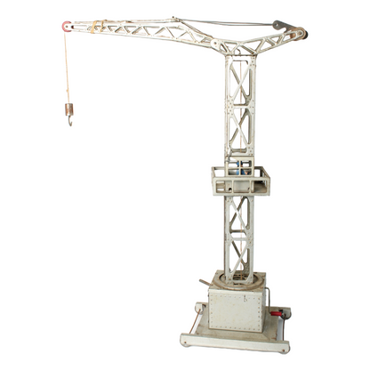 Rare Joustra Toy Crane from France ca. 1950–1965 | Mechanical Metal Crane